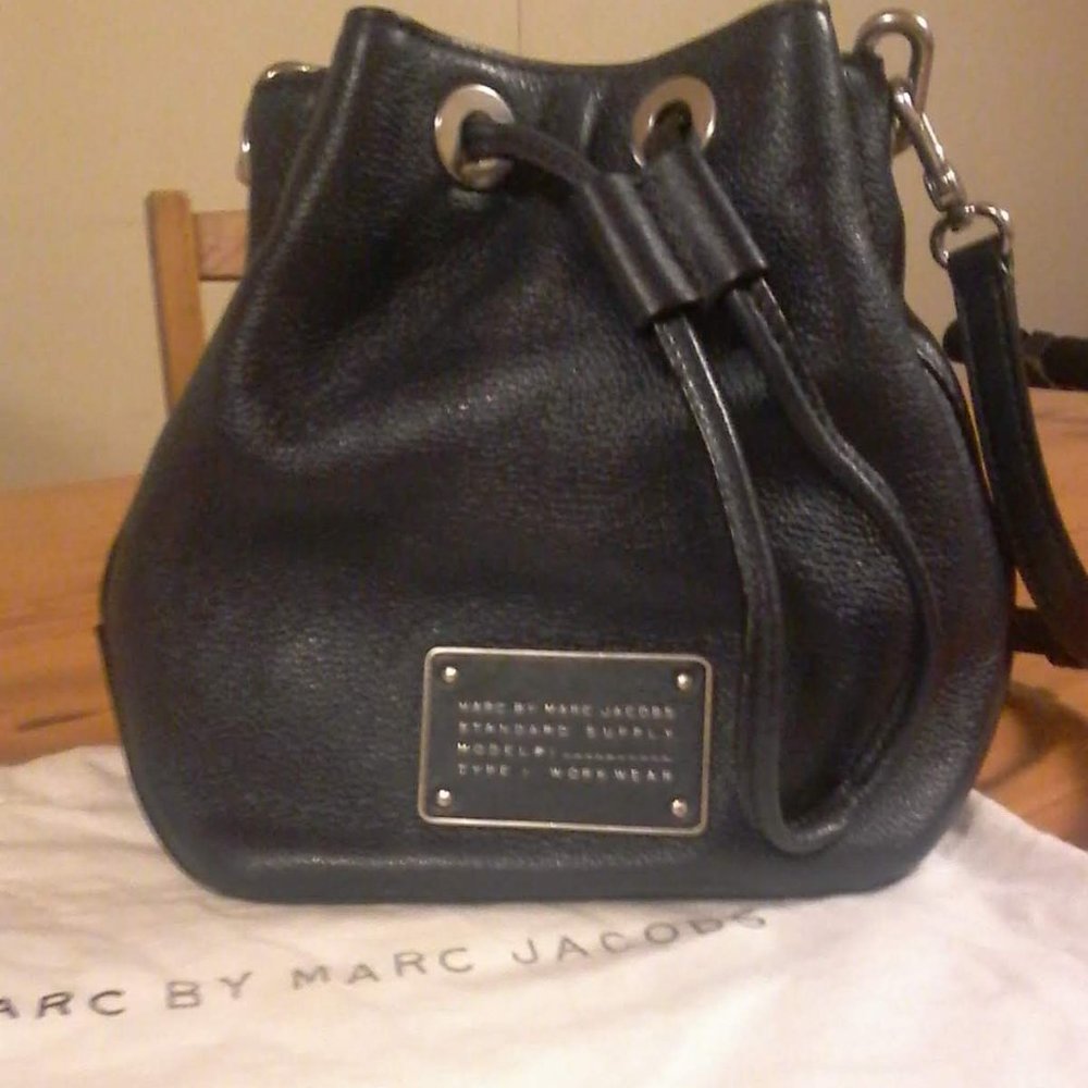Marc by Marc Jacobs Blue Leather Bucket Bag